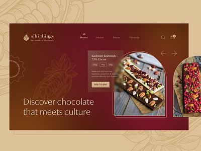 Website for a Gourmet Indian Chocolate Brand