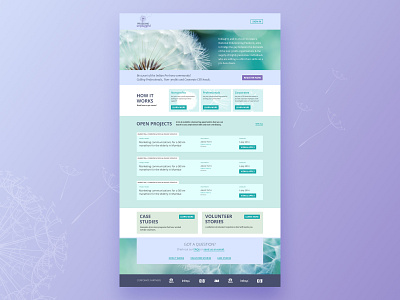 Homepage for a volunteering Platform design ui ux web website