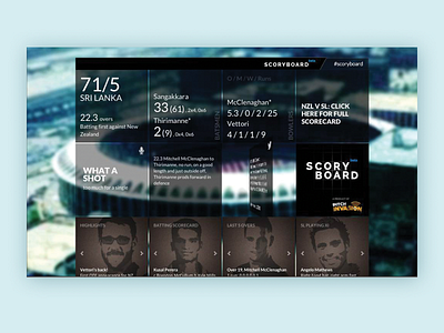 UX design of Scoryboard design sports ui ux web
