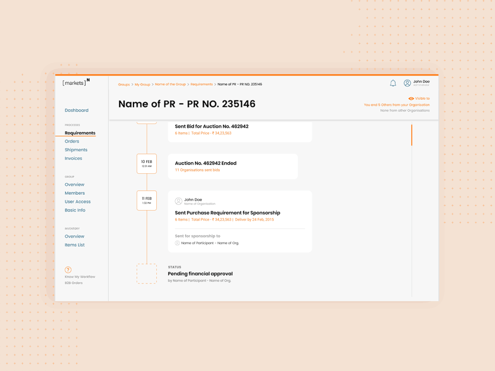 MarketsN Product - B2B Marketplace