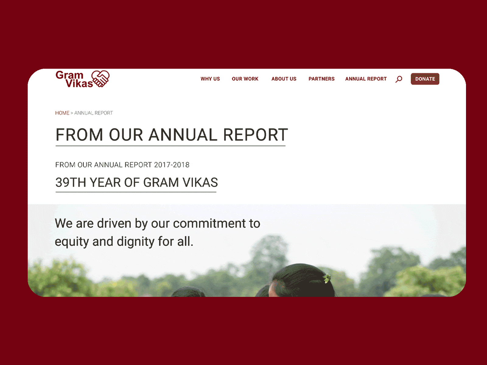 Gram Vikas | Annual Report animation annual report customer experience design non profit organization report social sector web website