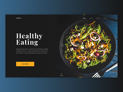 healthy food webpage idea by Anamol Maharjan on Dribbble