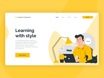 Educational Institute Landing Page Idea