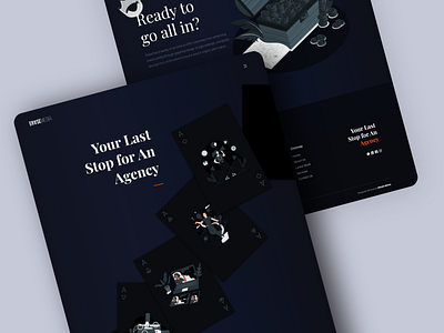 Agency Web Design agency agency branding clean dark ui digital agency landing page design landingpage