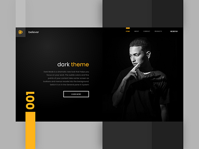 landing page design (dark theme) dark theme dark ui design landing page design landingpage ui web webdesign