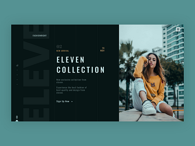 fashion web landing page design