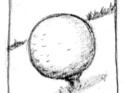 Golfballsketch golf ball golf course sketch tee