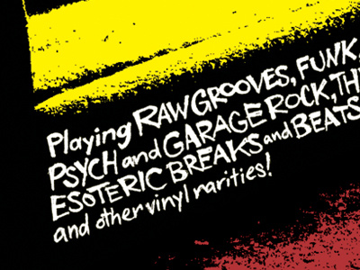 Playing Raw Grooves lettering music raw grooves