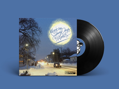 Music For Snowy Days and Nights graphic burger lettering mockup photography playlist spotify