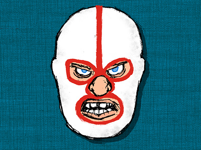 The Intelligent, Sensational Destroyer! dick beyer illustration masked wrestler the destroyer