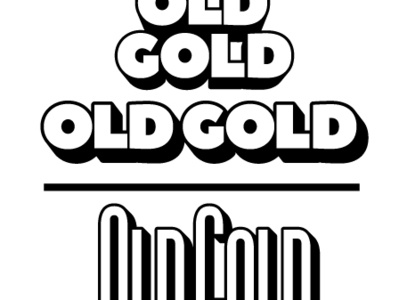 Old Gold Early Drafts 3d-ish drafts logos