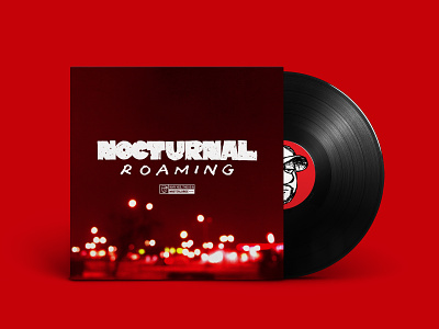 Nocturnal Roaming blurry photo custom lettering lettering playlist cover spotify playlist