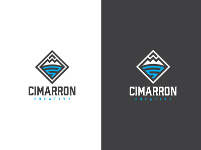 Cimarron Creative branding creative design logo mountain river vector