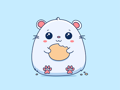 Hamster illustration векторная графика милота печенька