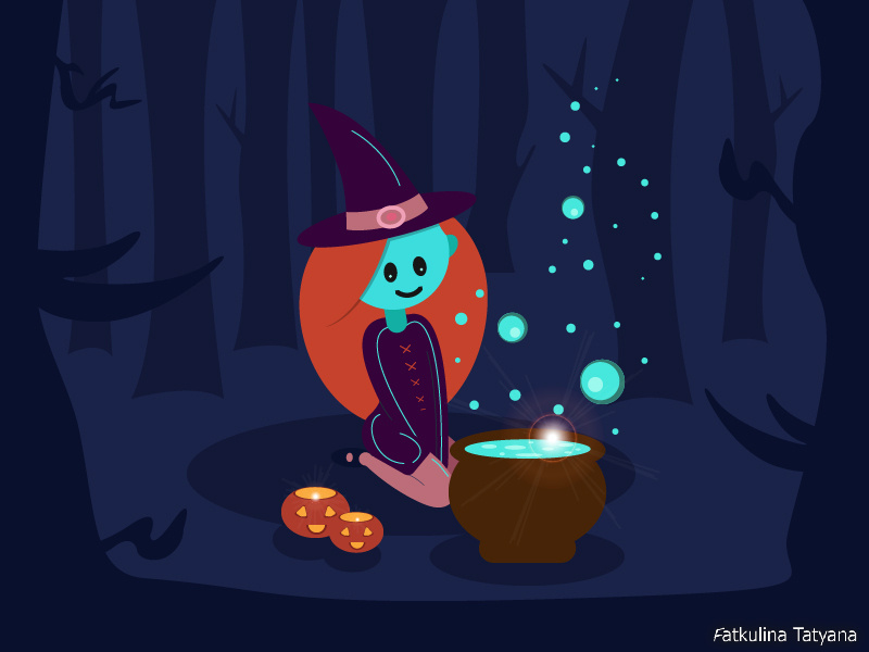 witch волшебница ведьма вектор иллюстрация