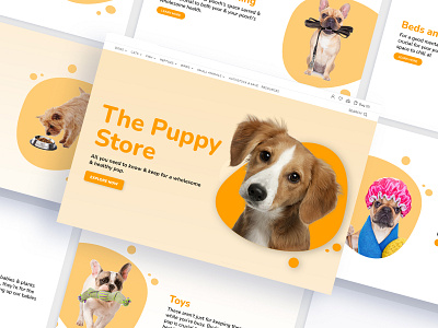 Landing page - Pet Store (puppy) branding dog store graphic design landing page pet store pet store design puppy store web design website