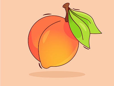 Peach illustration design graphic design illustration vector