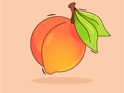 Peach illustration design graphic design illustration vector