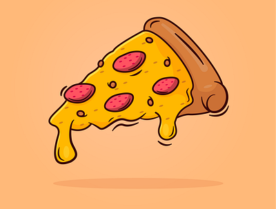 A Slice of Pizza Illustration design illustration pizza vector
