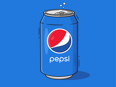 Pepsi Soda Can Illustration design graphic design illustration vector