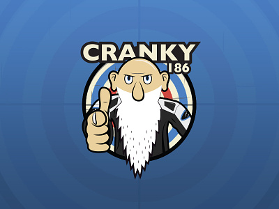 Cranky - 186 california cranky hand gun mascot motorcycle mr natural racer target