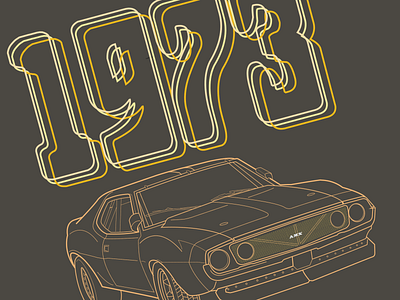 73 Javelin 70s adobe illustrator cars fun illustration racing typography vector