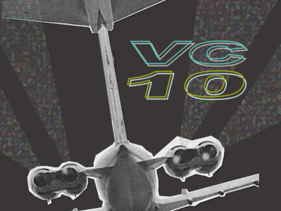 VC10 Warhol Style airplanes design illustration logo