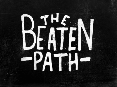 The Beaten Path Logo animation black and white gif hand drawn hand generated logo type typography