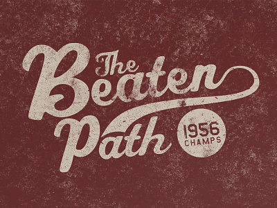 TBP Pennant Type baseball lettering sketch texture type vintage