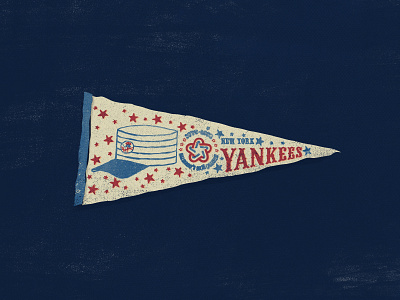 1976 New York Yankees baseball lettering pennant type vintage yankees