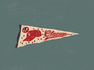 1970s Chicago White Sox baseball chicago flag illustration pennant white sox