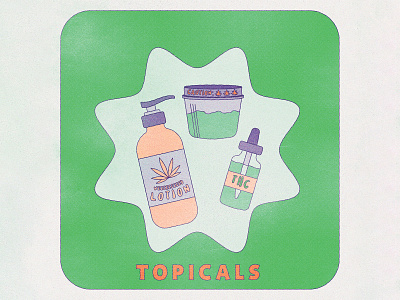 Topicals cannabis illustration