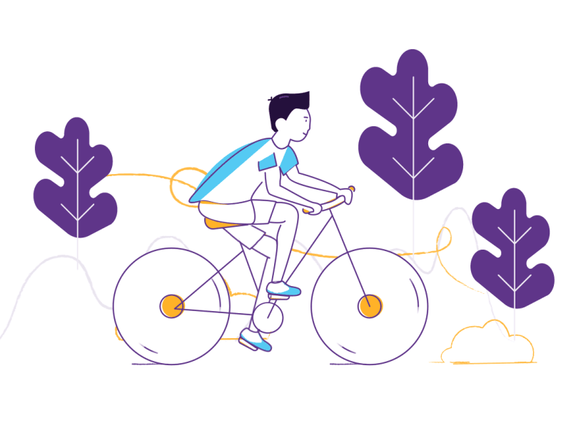 Bike ae animation illustration motion