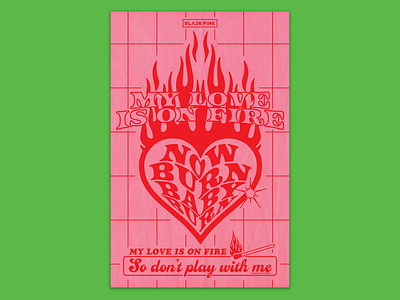 BLACKPINK "Playing With Fire" Typographic Poster Concept