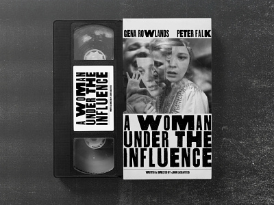 A WOMAN UNDER THE INFLUENCE Poster & VHS Cover Concept cassavetes collage collage art collage illustration gena rowlands graphic design john cassavetes movie art movie poster movie poster concept poster design typogaphic poster typography vhs art vhs cover vhs cover concept
