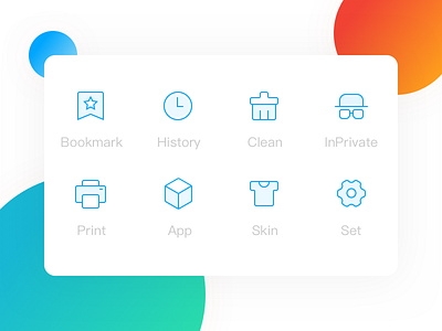Browser Icon bookmark clean history icon print