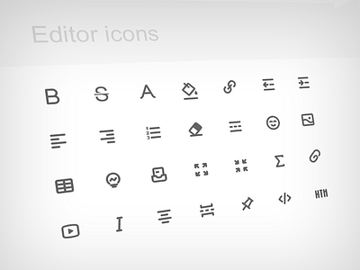 Editor icons