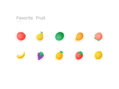 Favorite Fruit apple banana fruit grape lemon mango peach pear pineapple strawberry watermelon