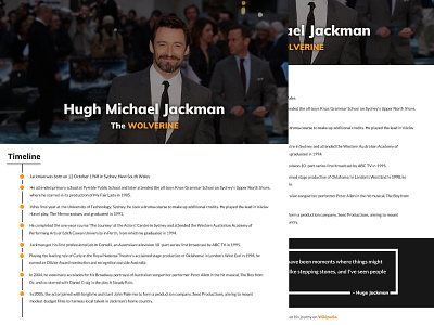 HMJ Tribute Page Design front-end ui design web design