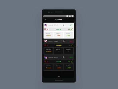 FxPulse Mobile App Dashboard UI