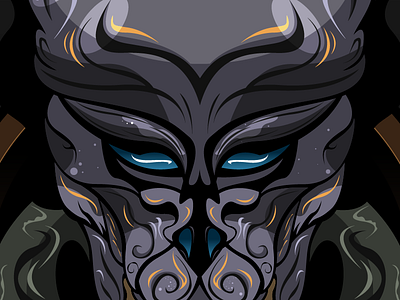 Echomancer alien character dark illustration illustrator monster vector