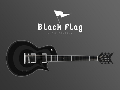 Lightpower art guitar illustration lespaul logo metal music rock vector vintage