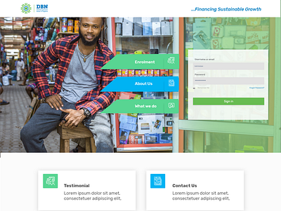 Dbn Web adobe adobe xd banking design designer finance financial graphic design new design newconcept promo ui ui ux ux web web design website design