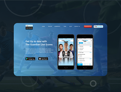 Guardian Live Scores adobe xd design designer graphic design newconcept promo sport ui ux uiux ux