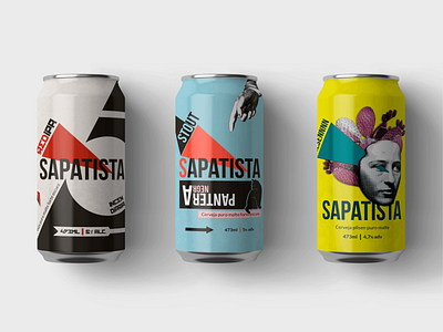Can Label - Carveja Sapatista art branding constructivism dadaism design label photomontage