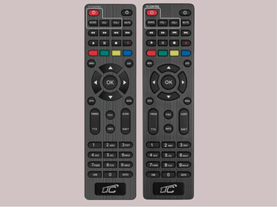 tv remote made in Figma - Sketchmorphism