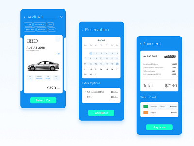 Car Rental App app car mobile app mobile ui rental rental app rental car