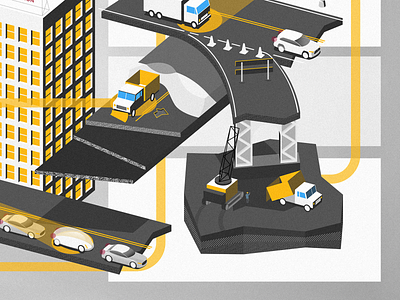 Transportation/Collaboration illustration isometric