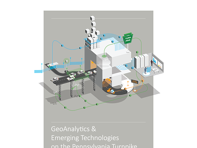 GeoAnalytics + Emerging Technology illustration isometric