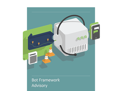 Bot Framework illustration isometric